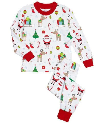 Sara's Prints White Christmas Pajama Set