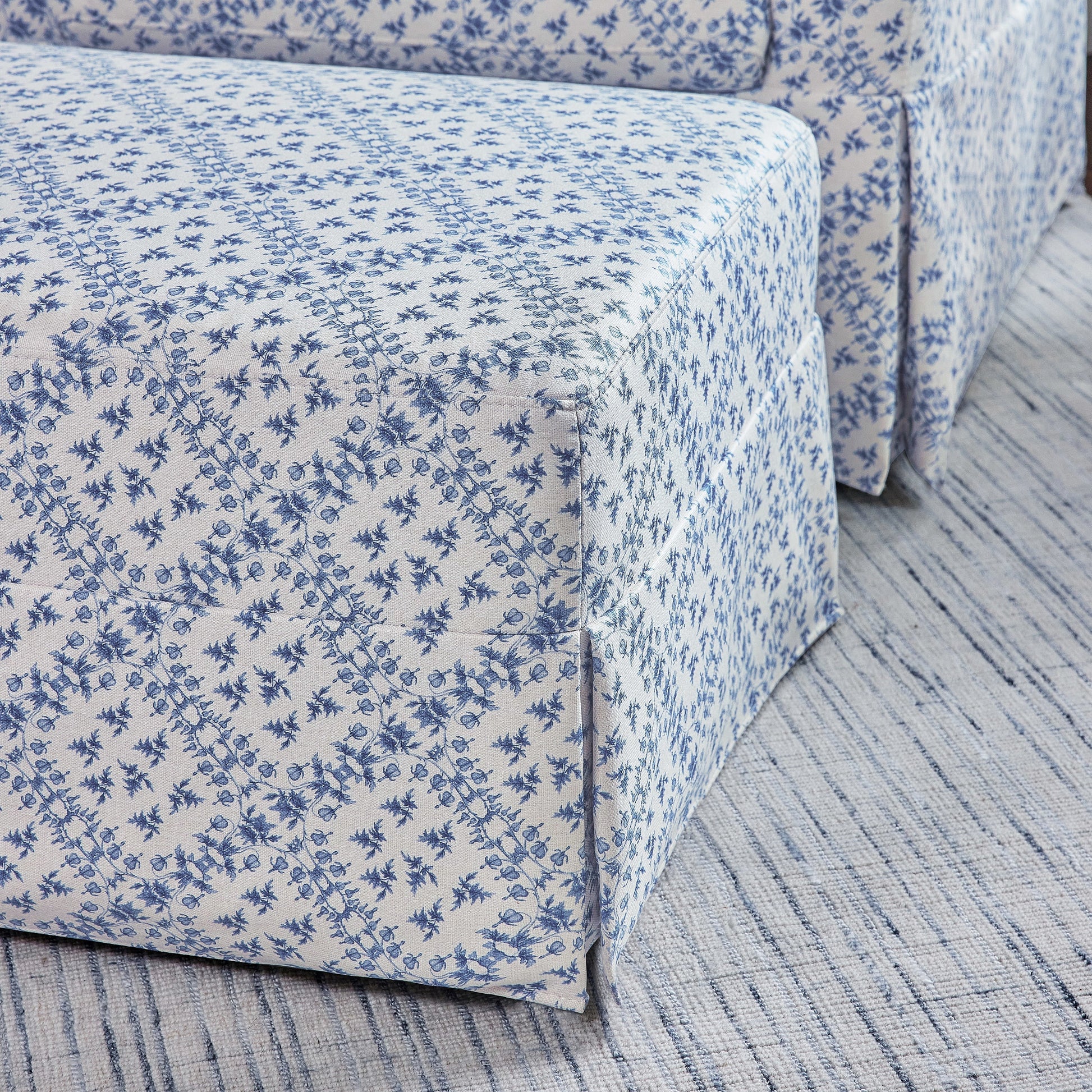 Namesake Ottomans Sarah Flint x Namesake Crawford Gliding Ottoman in Eco-Performance Fabric | Water Repellent & Stain Resistant