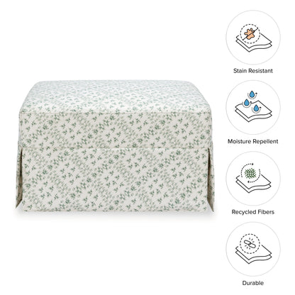 Namesake Ottomans Sarah Flint x Namesake Crawford Gliding Ottoman in Eco-Performance Fabric | Water Repellent & Stain Resistant