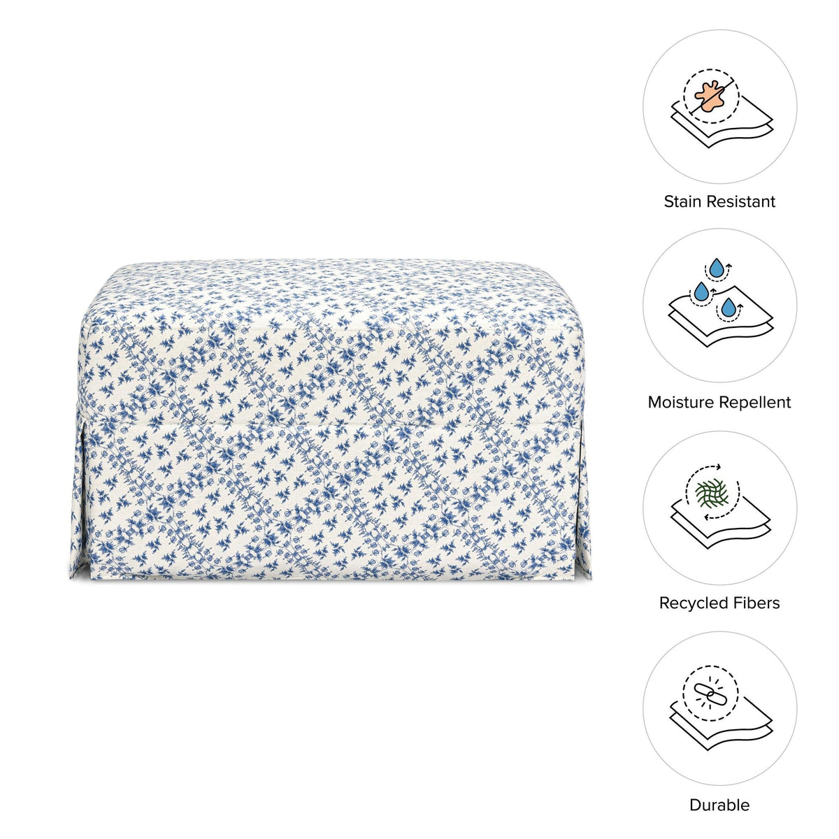 NamesakeSarah Flint x Namesake Crawford Gliding Ottoman in Eco-Performance Fabric | Water Repellent & Stain ResistantBabysupermarket