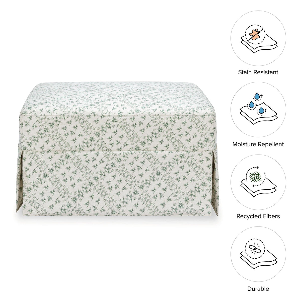 NamesakeSarah Flint x Namesake Crawford Gliding Ottoman in Eco-Performance Fabric | Water Repellent & Stain ResistantBabysupermarket