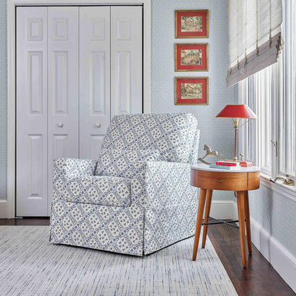 Namesake Gliders & Rockers Sarah Flint x Namesake Crawford Swivel Glider in Eco-Performance Fabric | Water Repellent & Stain Resistant