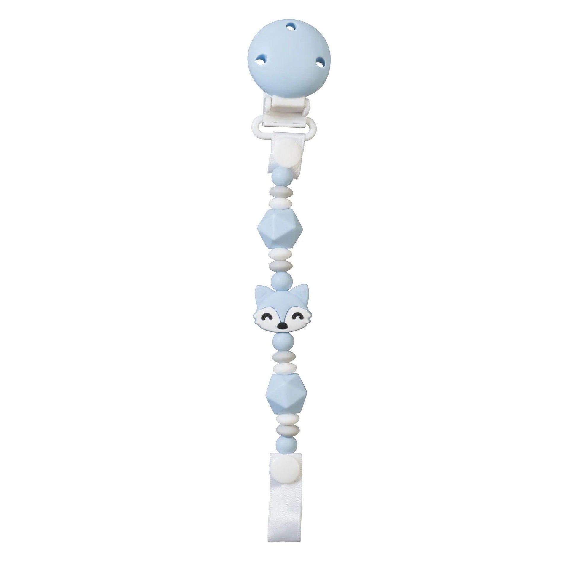Saro Foxy Pacifier Holder Blue