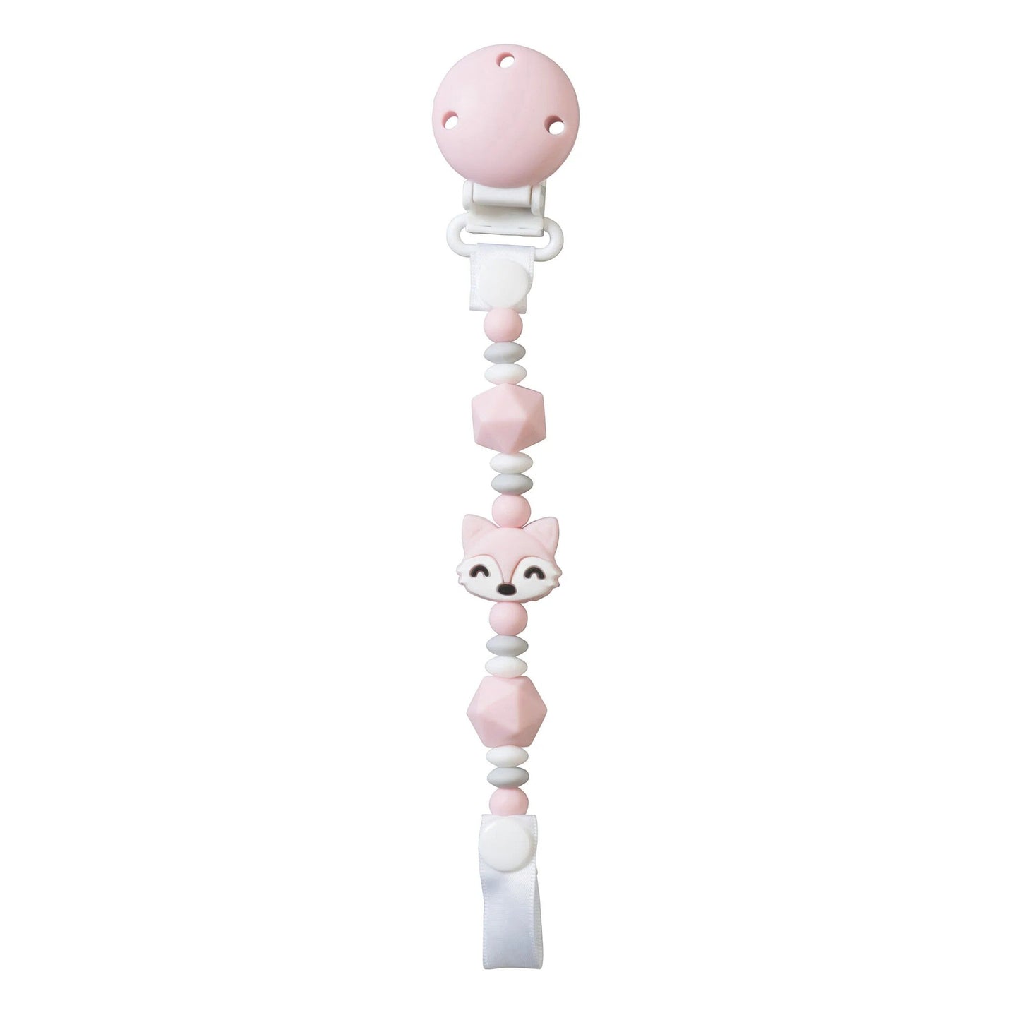Saro Foxy Pacifier Holder Pink
