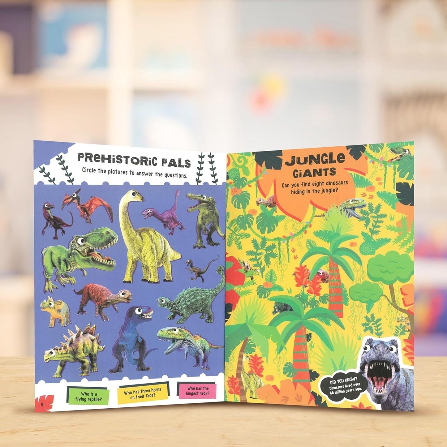 Scholastic Toys / Educational / Children Books Scholastic Dinosaurs Googly-Eyes Sticker Activity Book