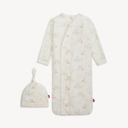 Magnetic Me Serene Safari White Gown + Hat Set