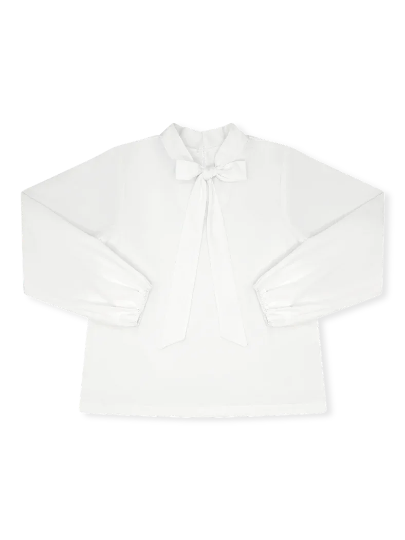 Lullaby Set Girls Play Sets Classic White / 6 Set Proper Beatrice Bow Blouses - Classic White