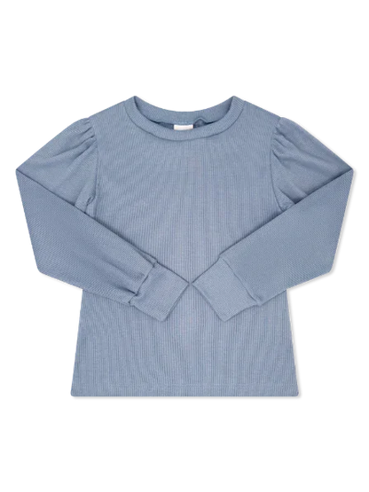 Lullaby Set Girls Shirts Blue / 6 Set Proper Jane Blouse Long Sleeve - Bluebird Blue