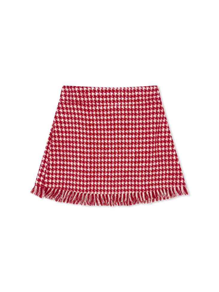 Lullaby Set Girls Play Sets Custom Houndstooth / 6 Set Proper Kensington Fringe Skirt - Custom Houndstooth