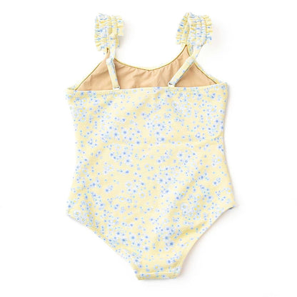Shade CrittersShade Critters Girls Butter Blooms One Shoulder Ribbed SwimsuitBabysupermarket