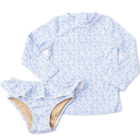 Shade CrittersShade Critters Girls Coastal Garden Long Sleeve Two Piece SwimsuitBabysupermarket