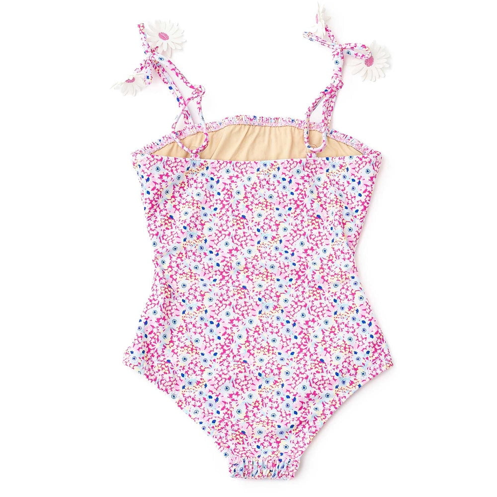 Shade CrittersShade Critters Girls Electric Ditsy Smocked One Piece SwimsuitBabysupermarket