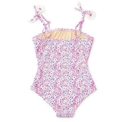 Shade CrittersShade Critters Girls Electric Ditsy Smocked One Piece SwimsuitBabysupermarket