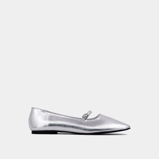 ShuShop Apparel & Gifts Silver / 13 ShuShop Adele Kids Silver Ballet Flat