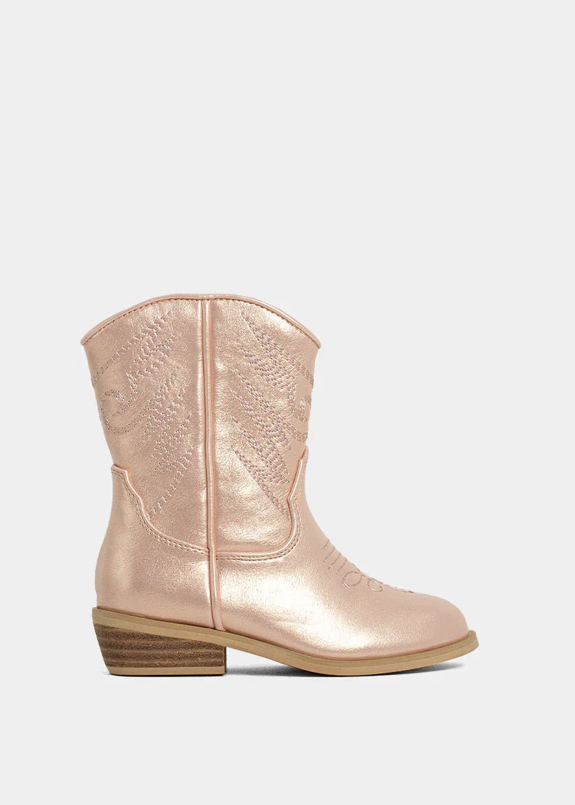 ShuShop Shoes Rose gold / 7 ShuShop Girls Zahara Mini Boot - Rose Gold