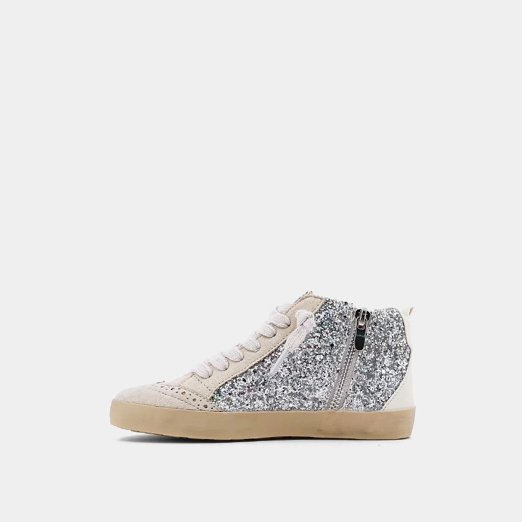 ShuShop Apparel & Gifts ShuShop Kids Paulina Sneaker Silver Glitter