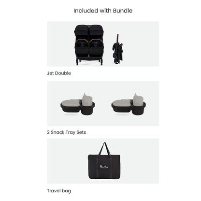Silver Cross Jet Double Stroller + Accessory Bundle