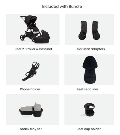Silver Cross Reef 2 Stroller Accessory Bundle + Bassinet