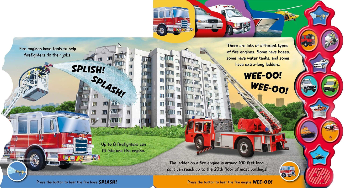 Simon & Schuster Children Books Simon & Schuster Emergency Vehicles Book