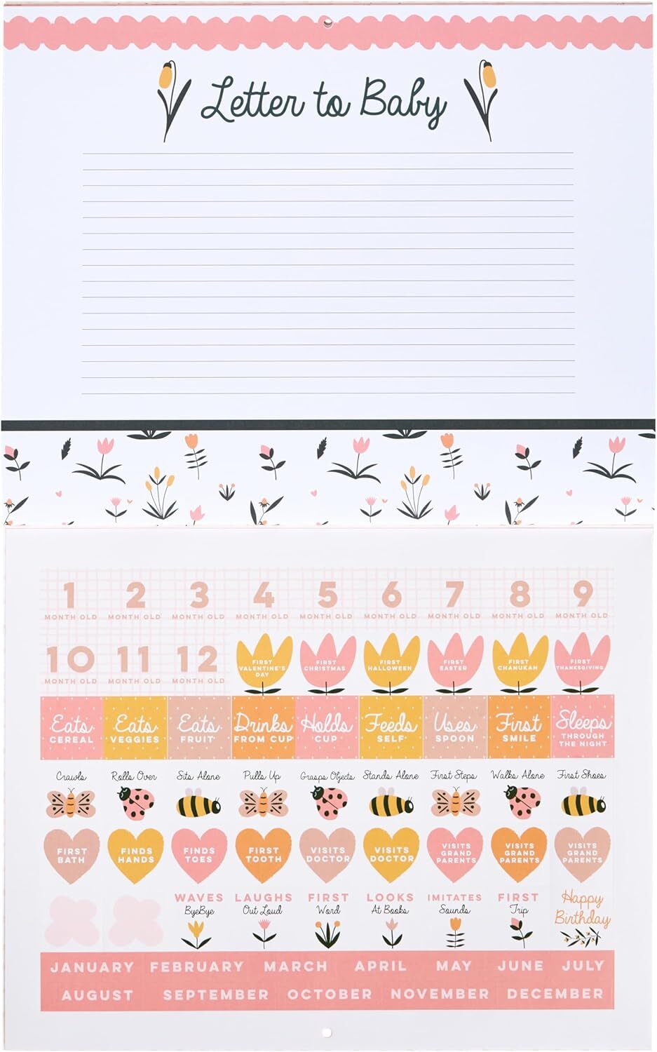 CR GibsonOur Little Snuggle Bug Baby's First Year Keepsake CalendarBabysupermarket