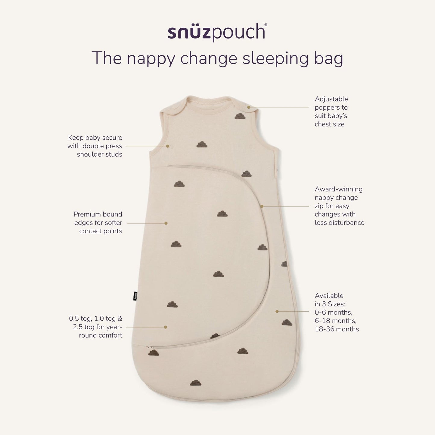 Snüz Sleep Sacks SnüzPouch Blush Dot