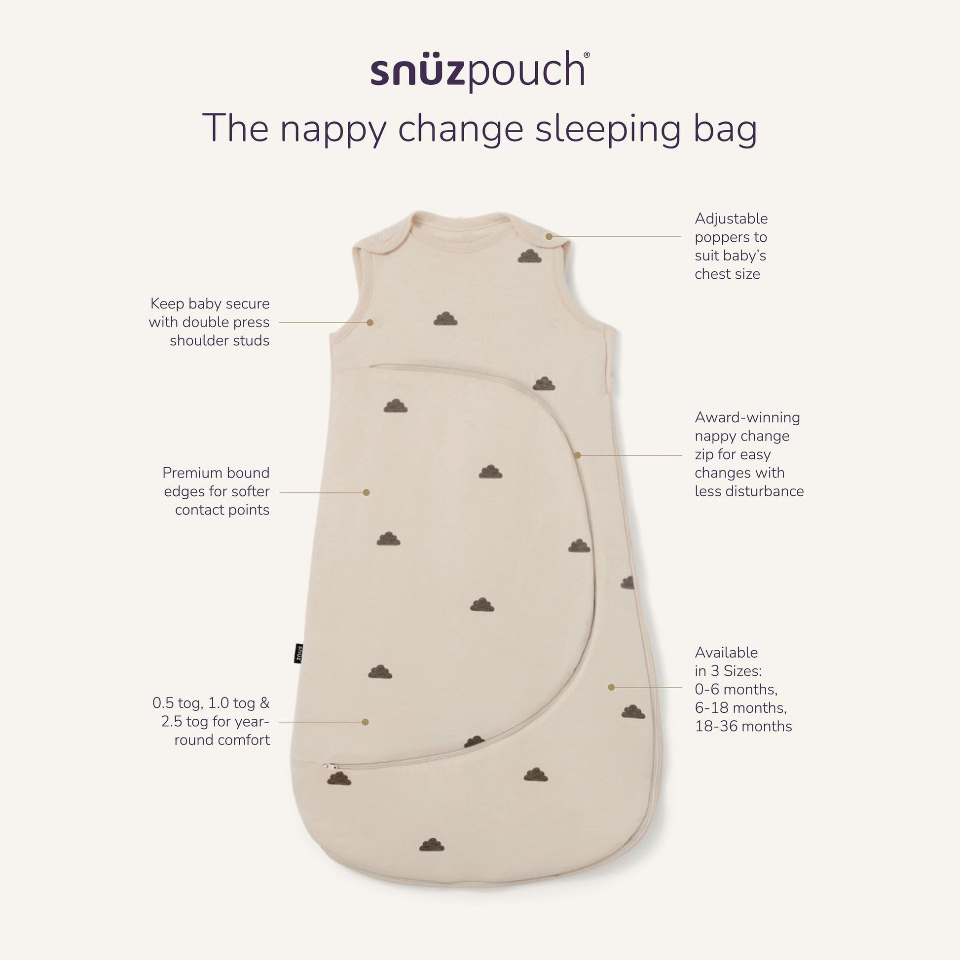 Snüz Sleep Sacks SnüzPouch Blush Dot