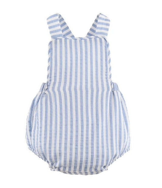 Sophie & Lucas Blue / 3 Mo Sophie & Lucas Cuddle Cotton Sunsuit