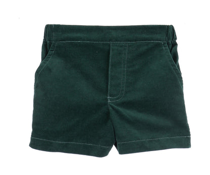 Sophie & Lucas Holly Jolly Velvet Boy Short Set