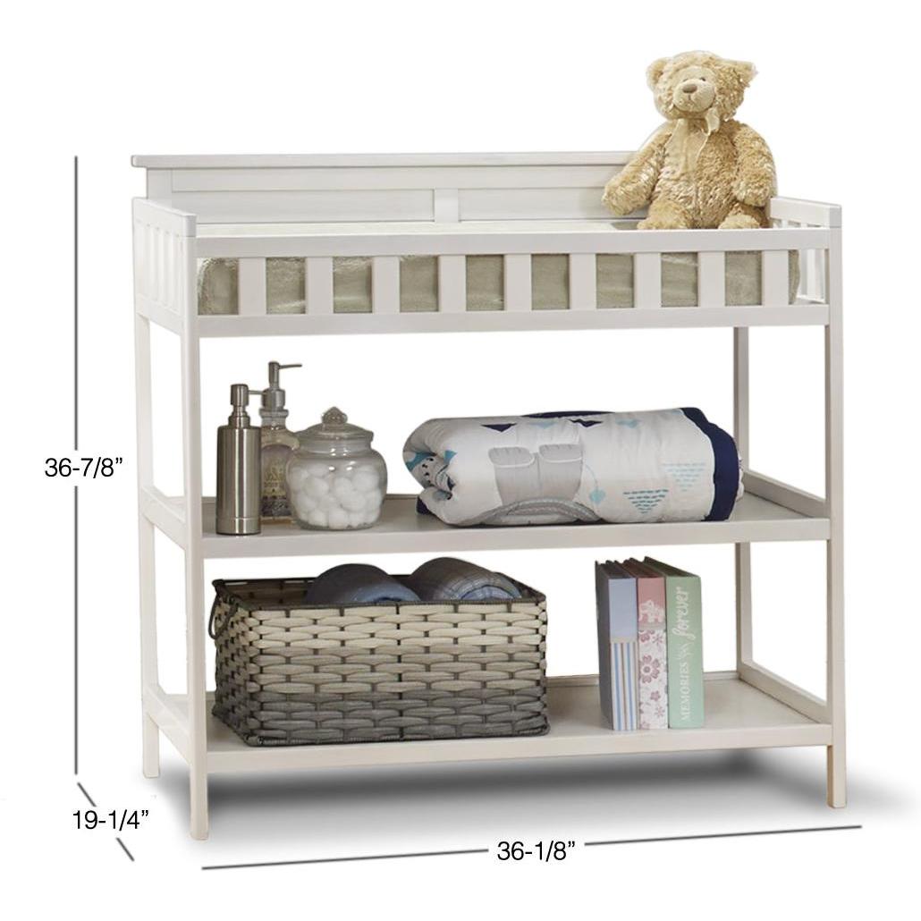 Sorelle Changing Stations Weathered White Sorelle Farmhouse Dressing Table