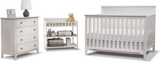 Sorelle Cribs Weathered White Sorelle Farmhouse Room in a Box