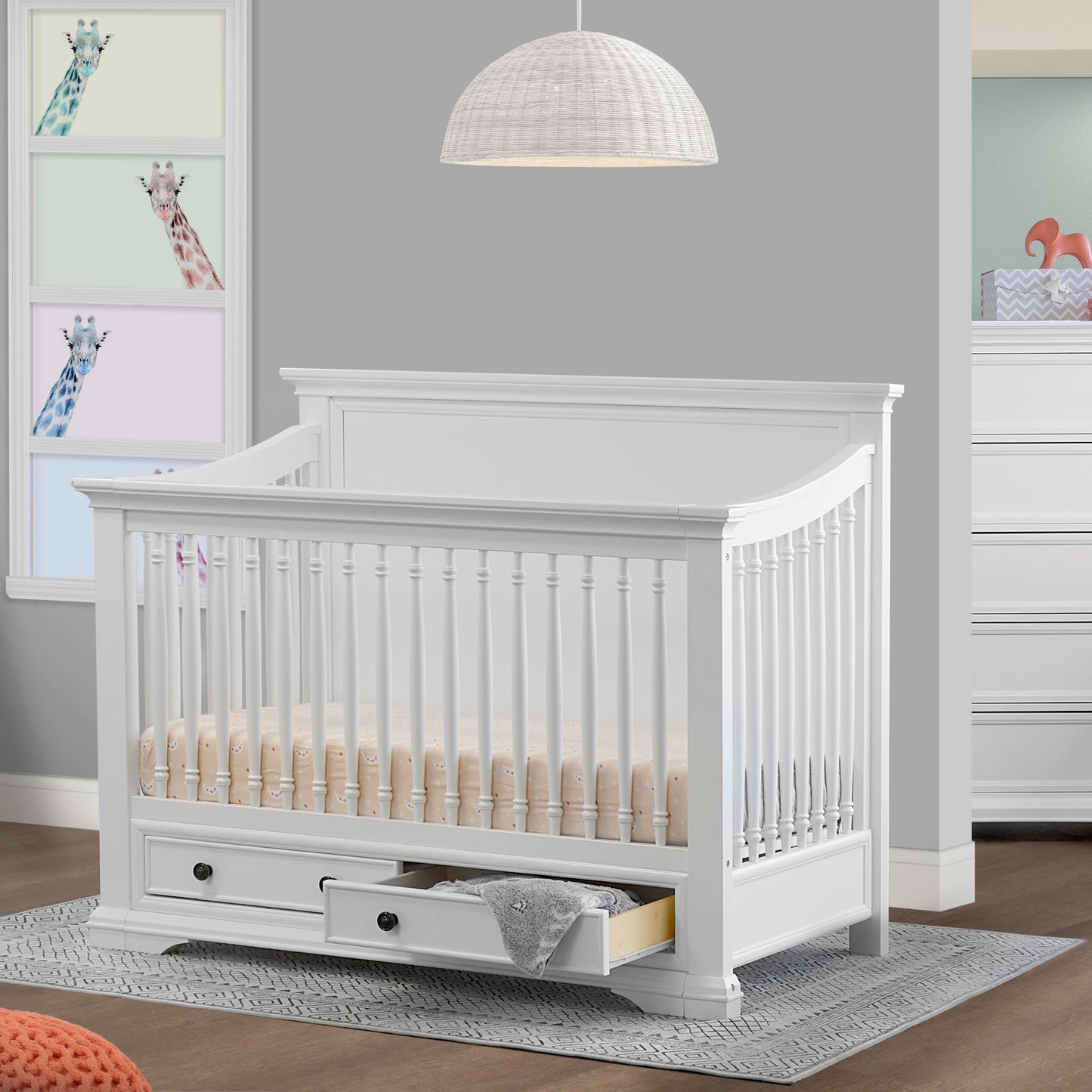 Sorelle Cribs White Sorelle Portico Storage Crib
