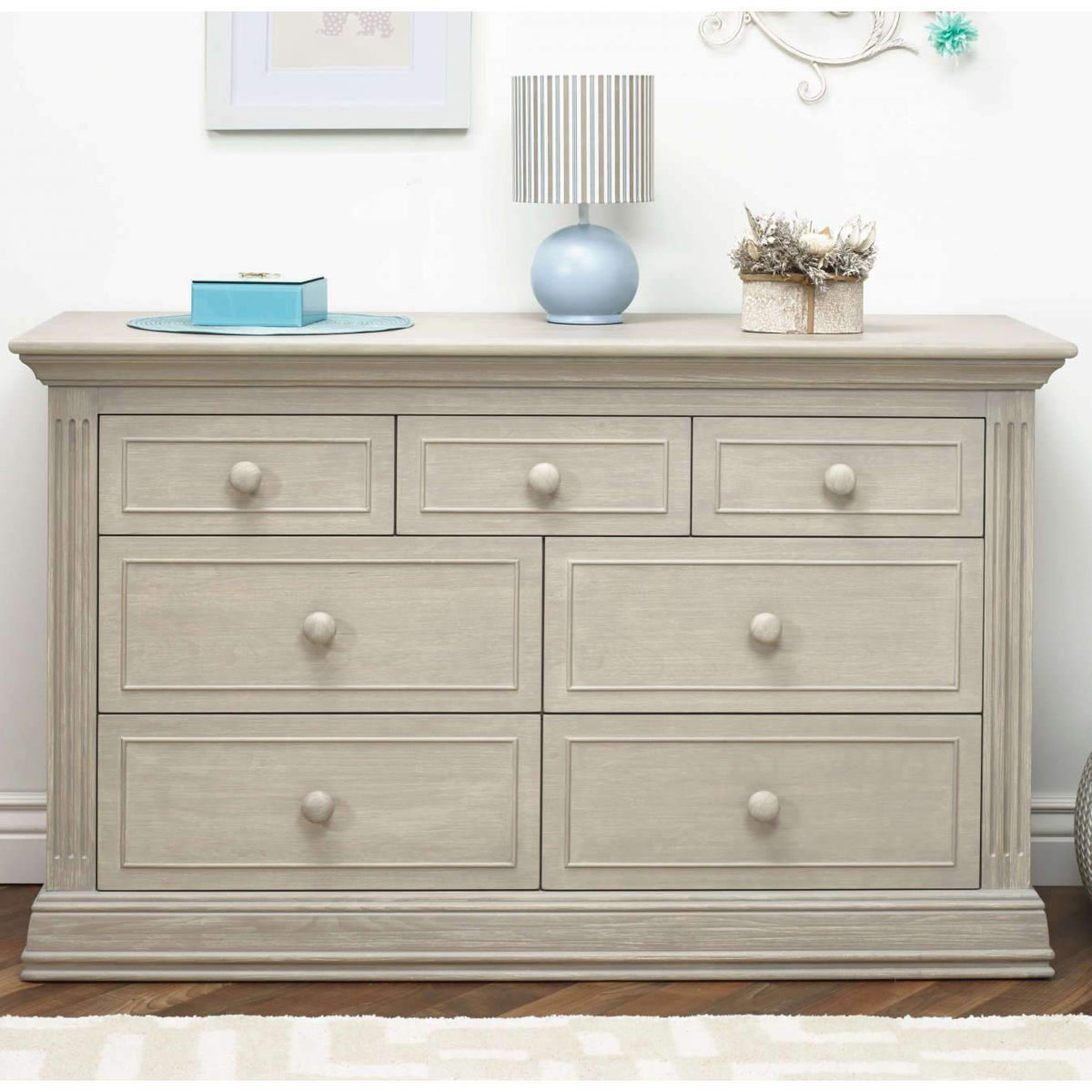 Sorelle Dressers Heritage Fog Sorelle Providence Double Dresser
