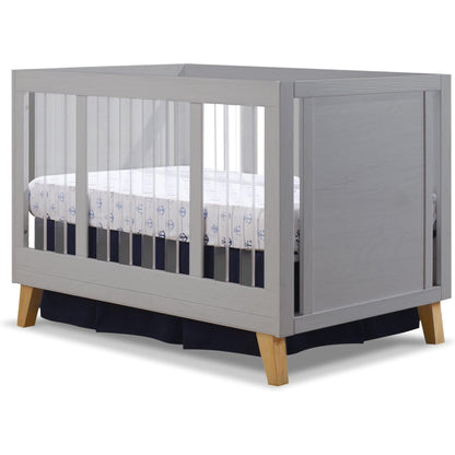 Sorelle Cribs Weathered Gray and Natural Wood Sorelle Uptown Acrylic Crib