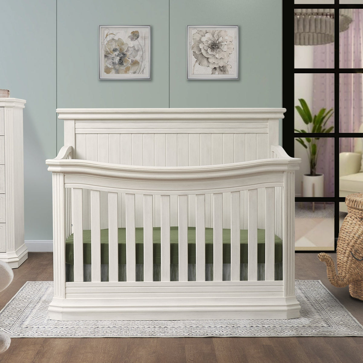 Sorelle Nightstands Sorelle Vista Elite Panel Flat-Top 4-In-1 Crib