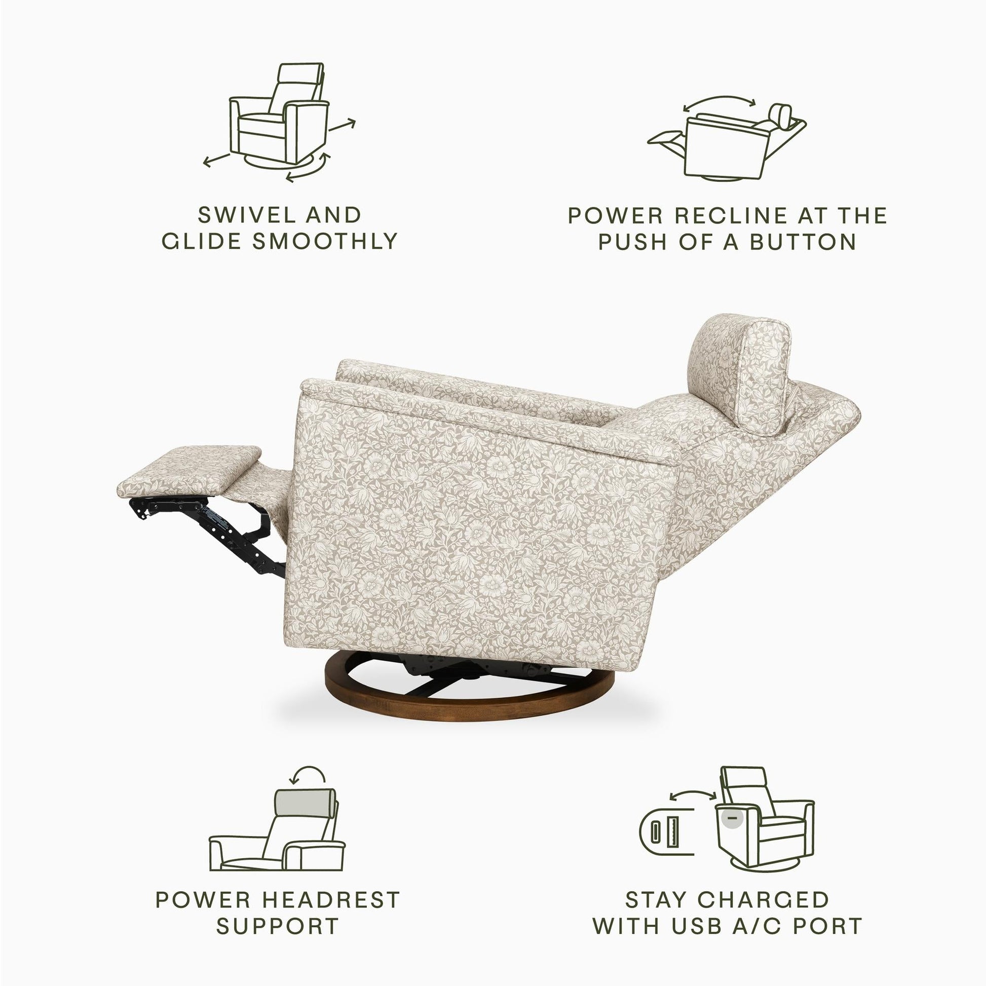 Morris & Co. x Namesake Willa Plus Power Glider Recliner w/ Power Headrest