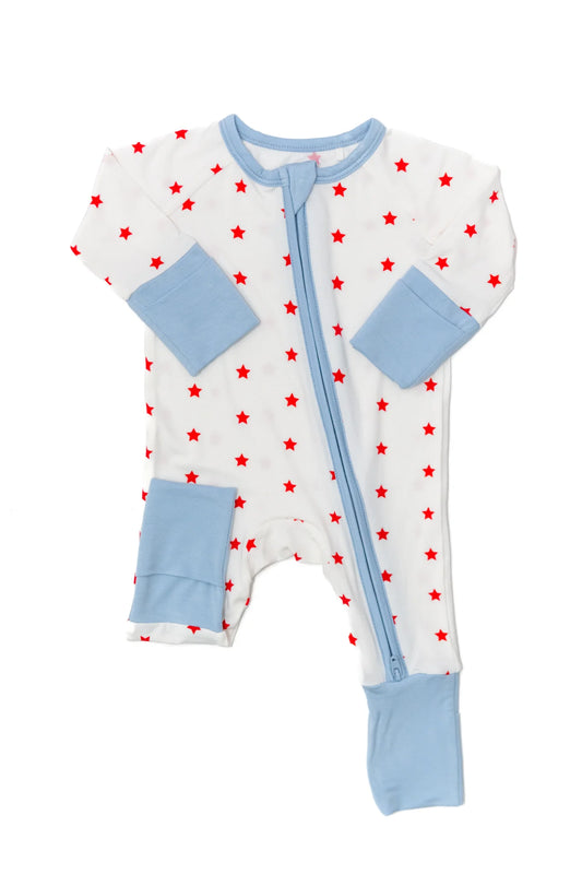 Uptown BabyUptown Baby Red Stars Long Sleeve RomperBabysupermarket