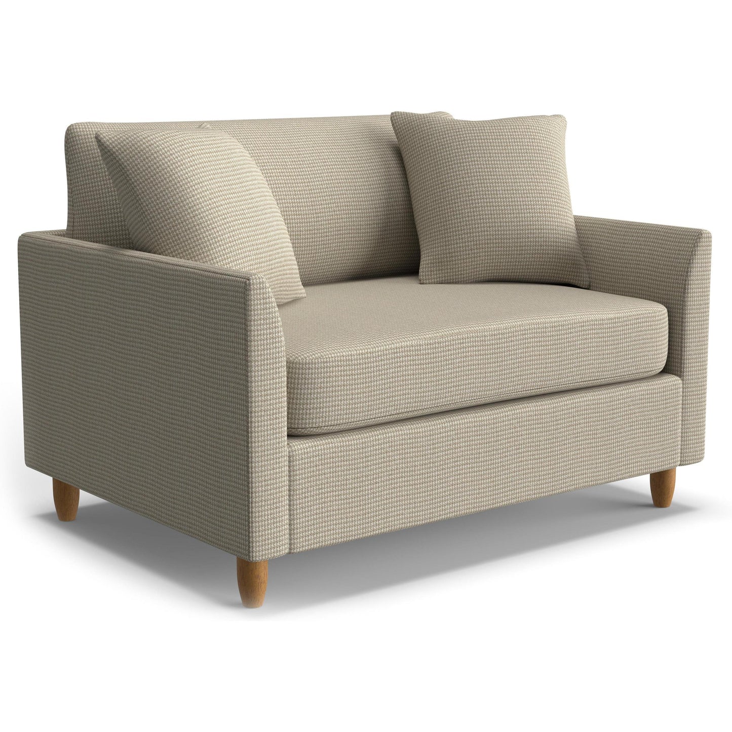 Best Chairs Gliders & Rockers 27919 Wool / Standard / Honey Birch Storytime Bayment Chair & A Half with Twin Sleeper