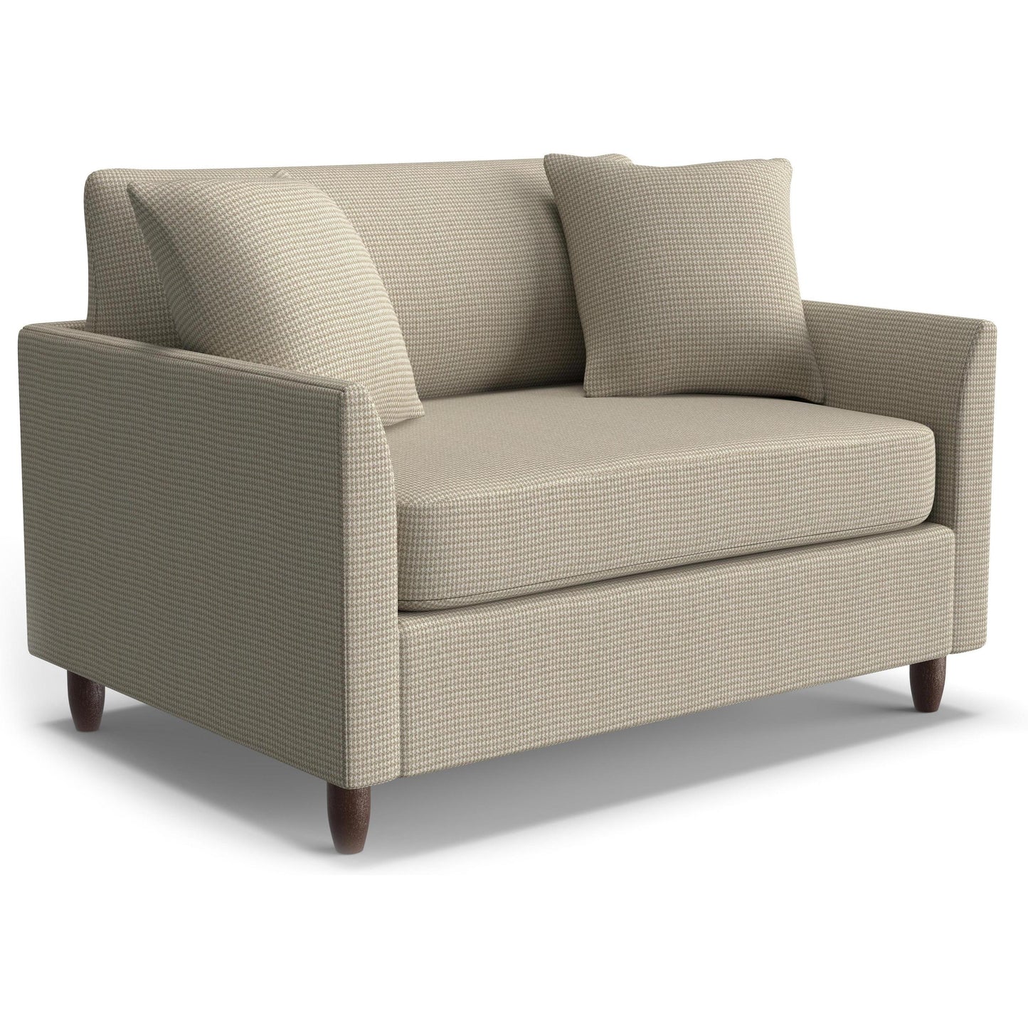 Best Chairs Gliders & Rockers 27919 Wool / Standard / Dark Walnut Storytime Bayment Chair & A Half with Twin Sleeper