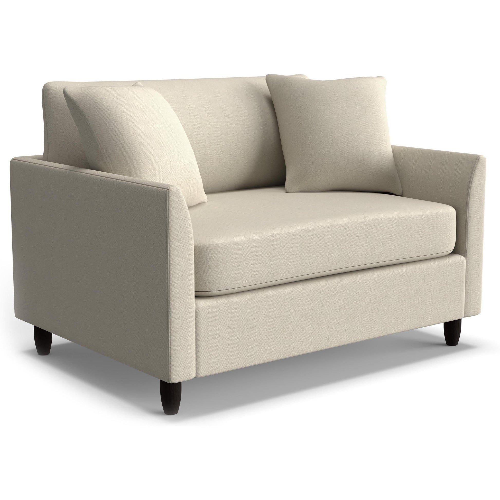 Best Chairs Gliders & Rockers 27557 Dove / Standard / Espresso Storytime Bayment Chair & A Half with Twin Sleeper