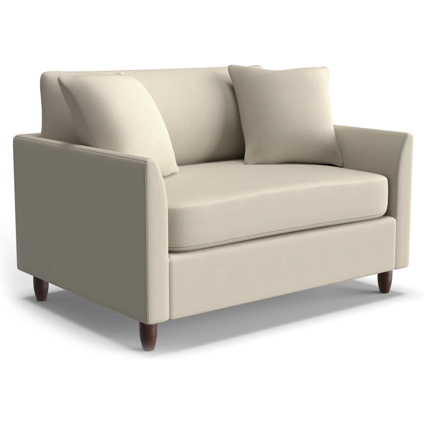 Best Chairs Gliders & Rockers 27557 Dove / Standard / Dark Walnut Storytime Bayment Chair & A Half with Twin Sleeper