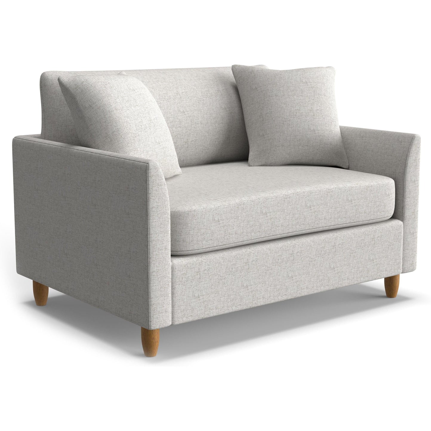 Best Chairs Gliders & Rockers 26947D Fog / Standard / Honey Birch Storytime Bayment Chair & A Half with Twin Sleeper