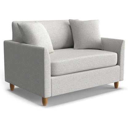 Best Chairs Gliders & Rockers 26947D Fog / Standard / Honey Birch Storytime Bayment Chair & A Half with Twin Sleeper