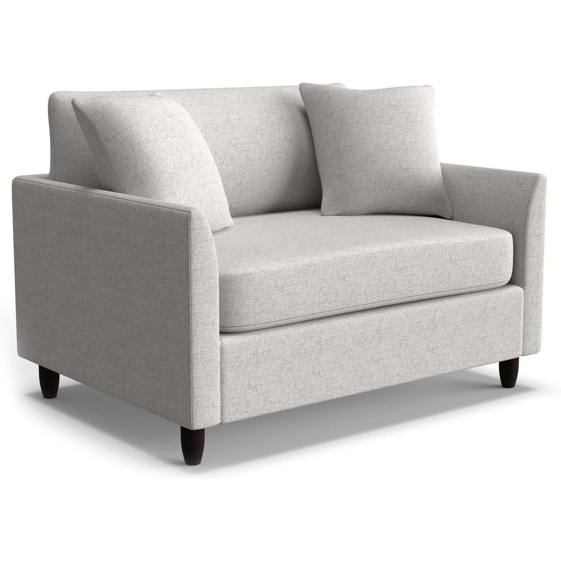 Best Chairs Gliders & Rockers 26947D Fog / Standard / Espresso Storytime Bayment Chair & A Half with Twin Sleeper