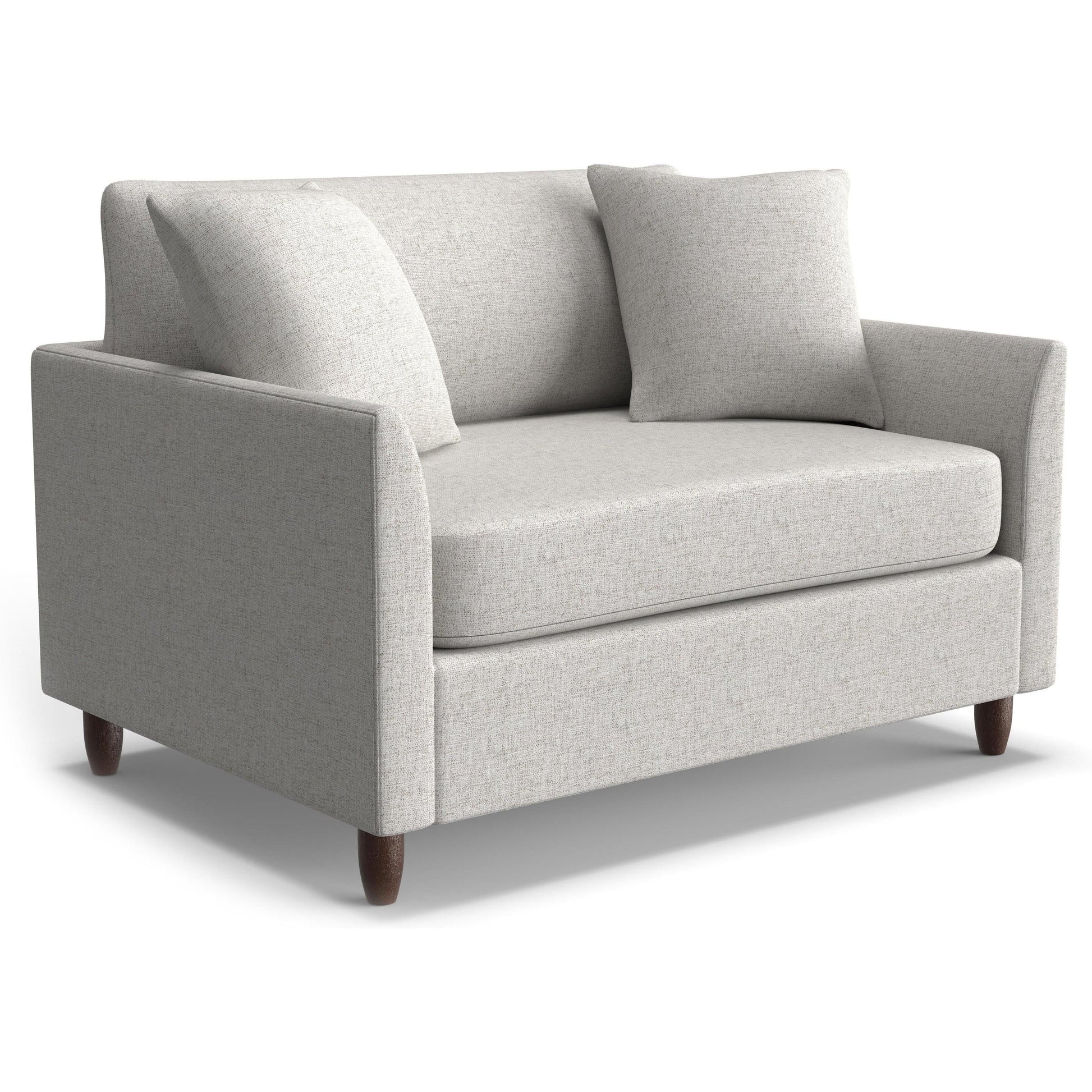 Best Chairs Gliders & Rockers 26947D Fog / Standard / Dark Walnut Storytime Bayment Chair & A Half with Twin Sleeper