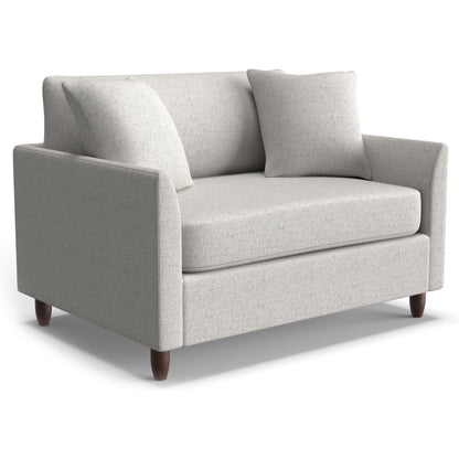 Best Chairs Gliders & Rockers 26947D Fog / Standard / Dark Walnut Storytime Bayment Chair & A Half with Twin Sleeper