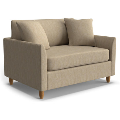 Best Chairs Gliders & Rockers 26519 Linen / Standard / Honey Birch Storytime Bayment Chair & A Half with Twin Sleeper