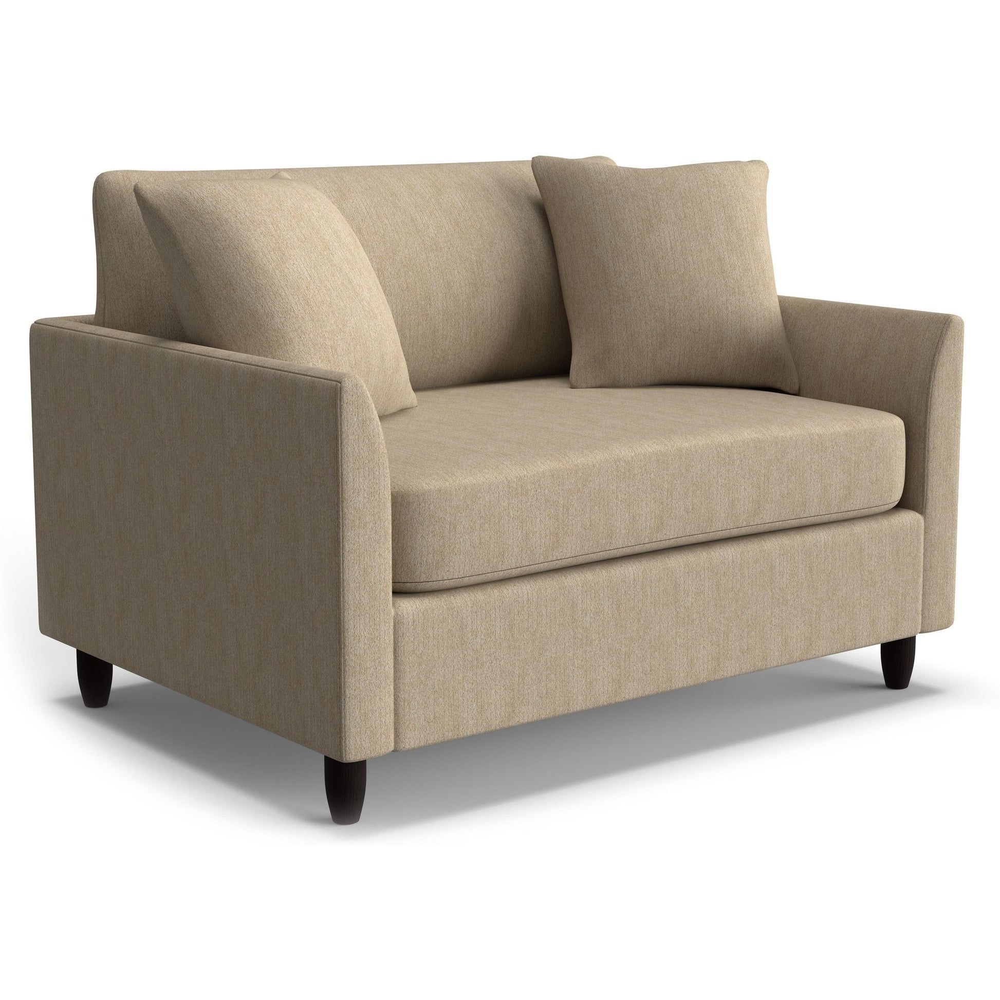 Best Chairs Gliders & Rockers 26519 Linen / Standard / Espresso Storytime Bayment Chair & A Half with Twin Sleeper