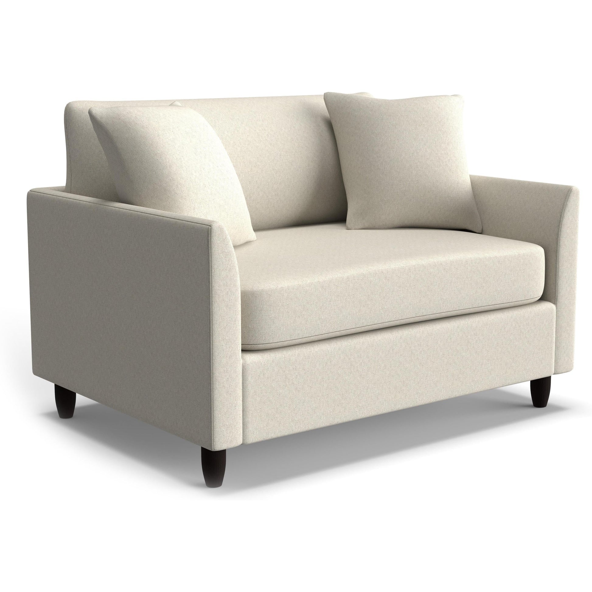 Best Chairs Gliders & Rockers 25027 Cotton / Standard / Espresso Storytime Bayment Chair & A Half with Twin Sleeper