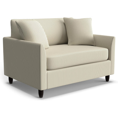 Best Chairs Gliders & Rockers 23949 Muslin / Standard / Espresso Storytime Bayment Chair & A Half with Twin Sleeper