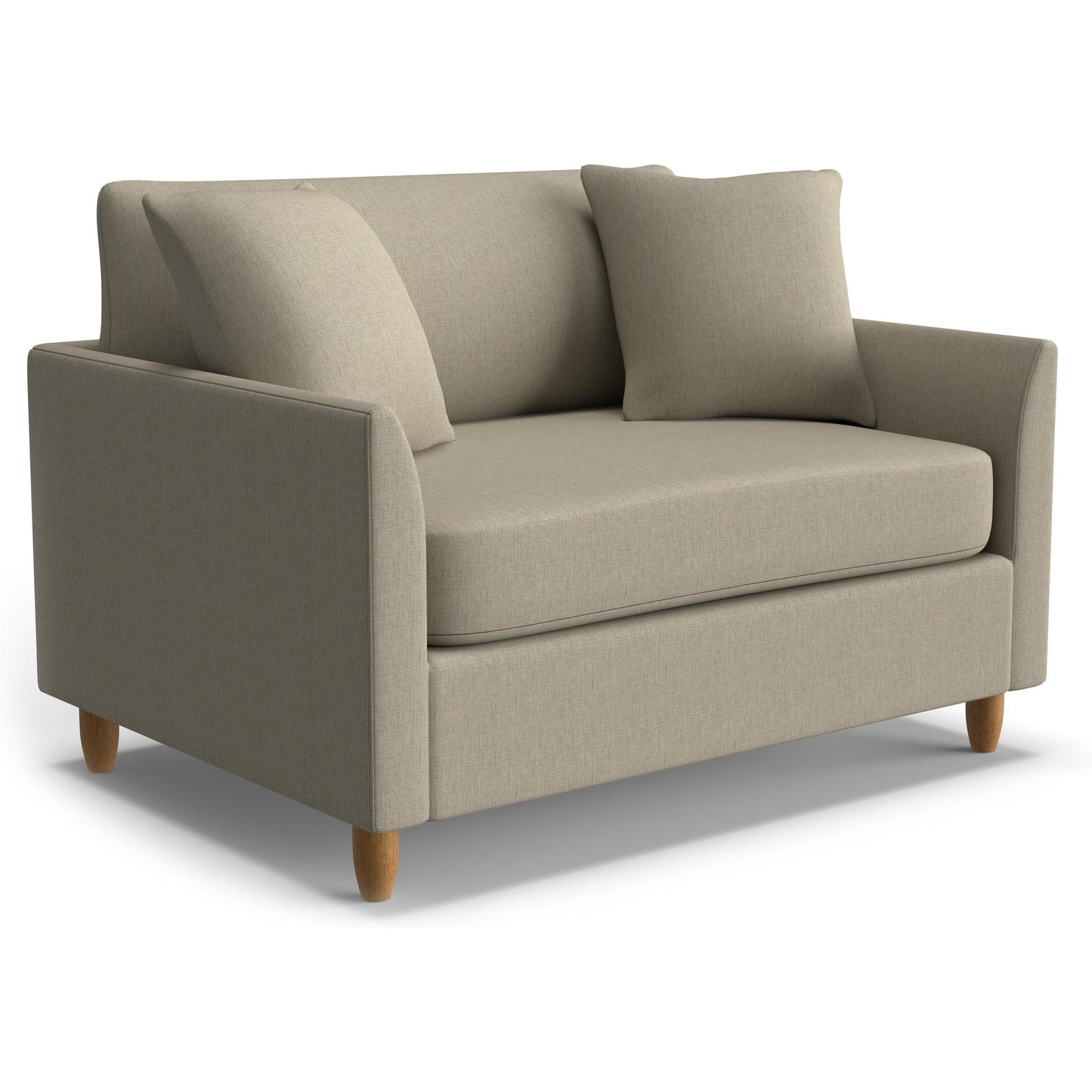 Best Chairs Gliders & Rockers 21559 Tusk / Standard / Honey Birch Storytime Bayment Chair & A Half with Twin Sleeper